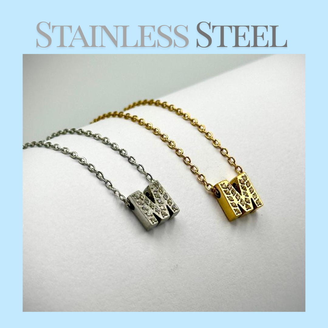 Initial Necklace - Stainless Steel