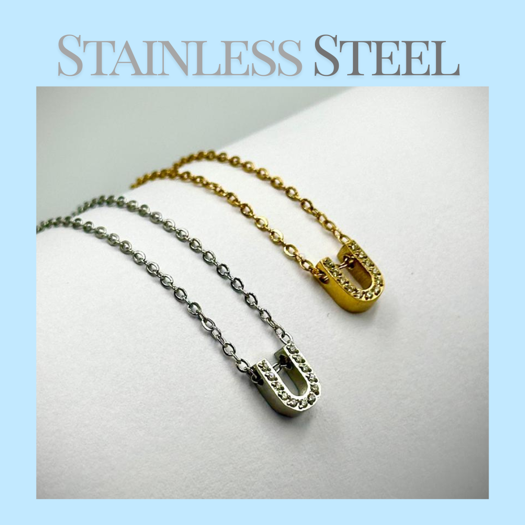 Initial Necklace - Stainless Steel