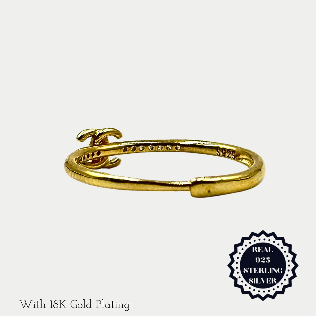 Sterling Silver/ Gold Plated Rings (SAR25003, SGAR25003)