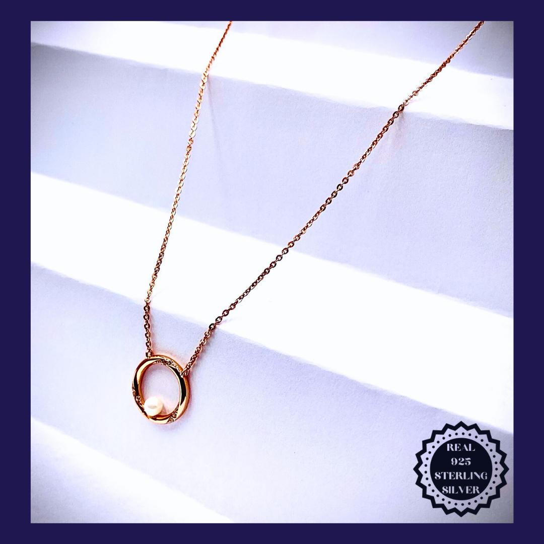 Sterling Silver - Rose Gold Necklace (SRG25002)