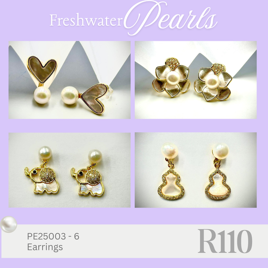Pearl Earrings (PE25003 - 6)