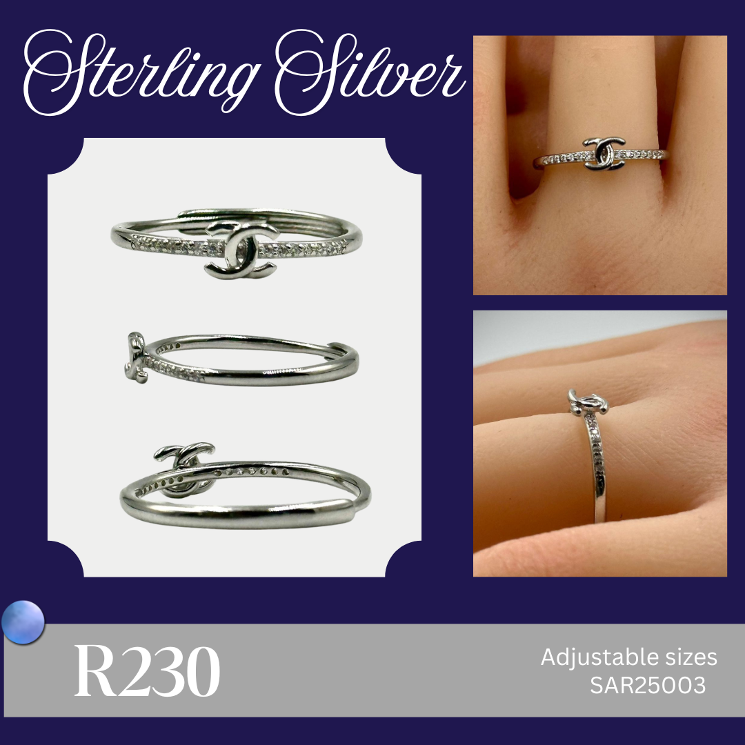 Sterling Silver/ Gold Plated Rings (SAR25003, SGAR25003)