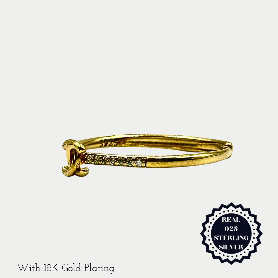 Sterling Silver/ Gold Plated Rings (SAR25003, SGAR25003)