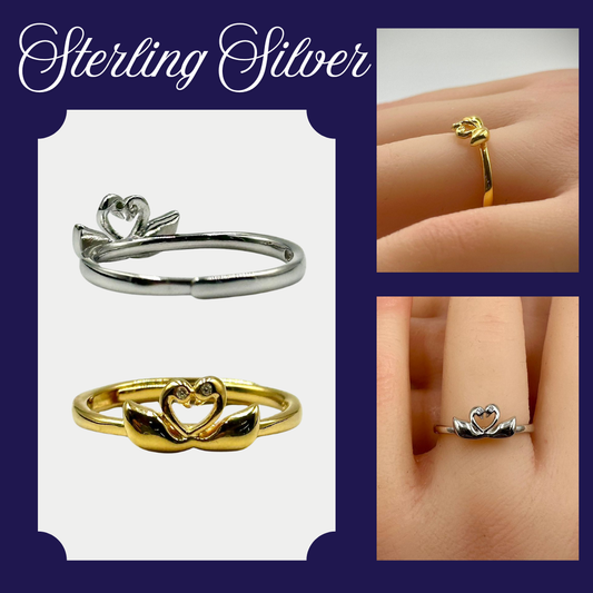 Sterling Silver/ Gold Plated Rings (SAR25002, SGAR25002)