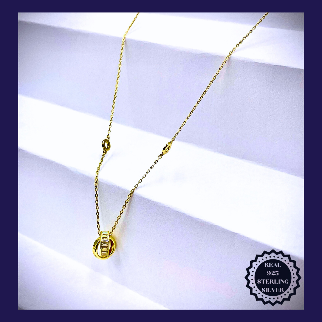 Sterling Silver - Gold Necklace (SGN25002)