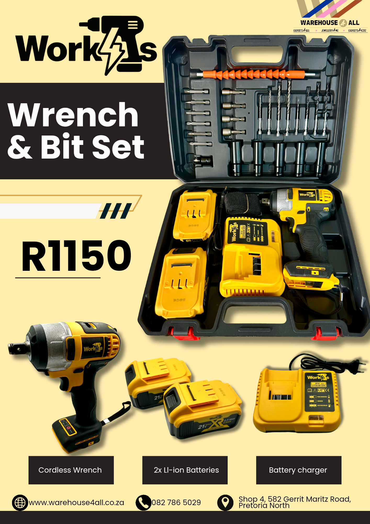 Work4s Wrench & Bit Set
