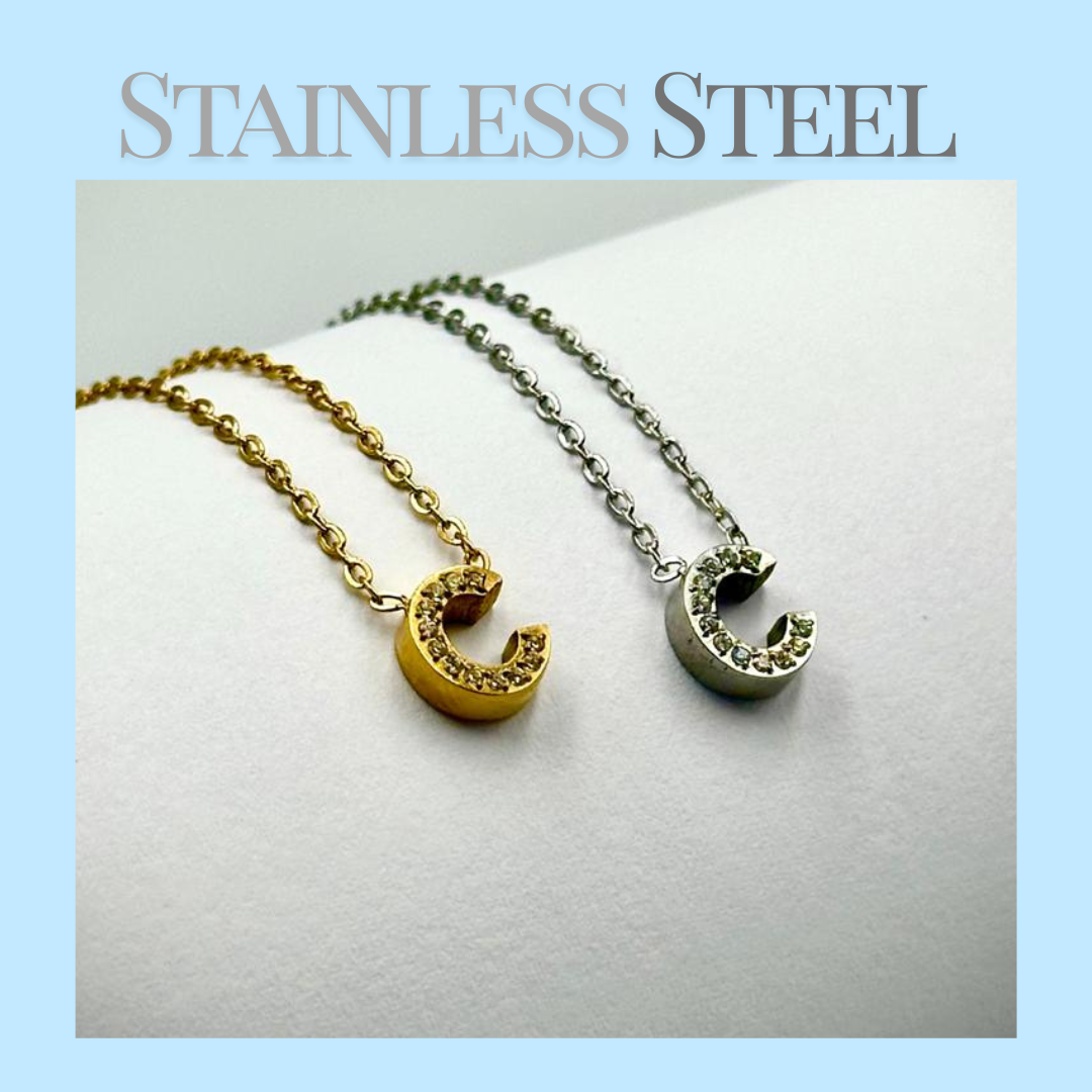 Initial Necklace - Stainless Steel