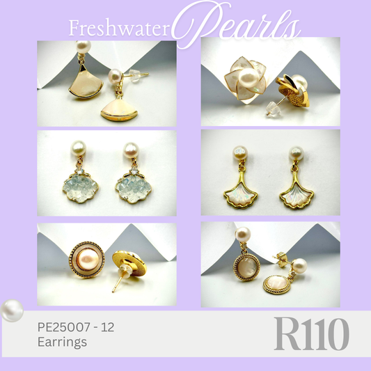 Pearl Earrings (PE25007-12)