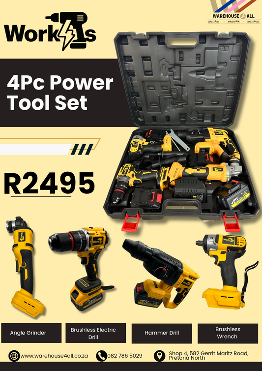 Work4s 4PC Power Tool Set