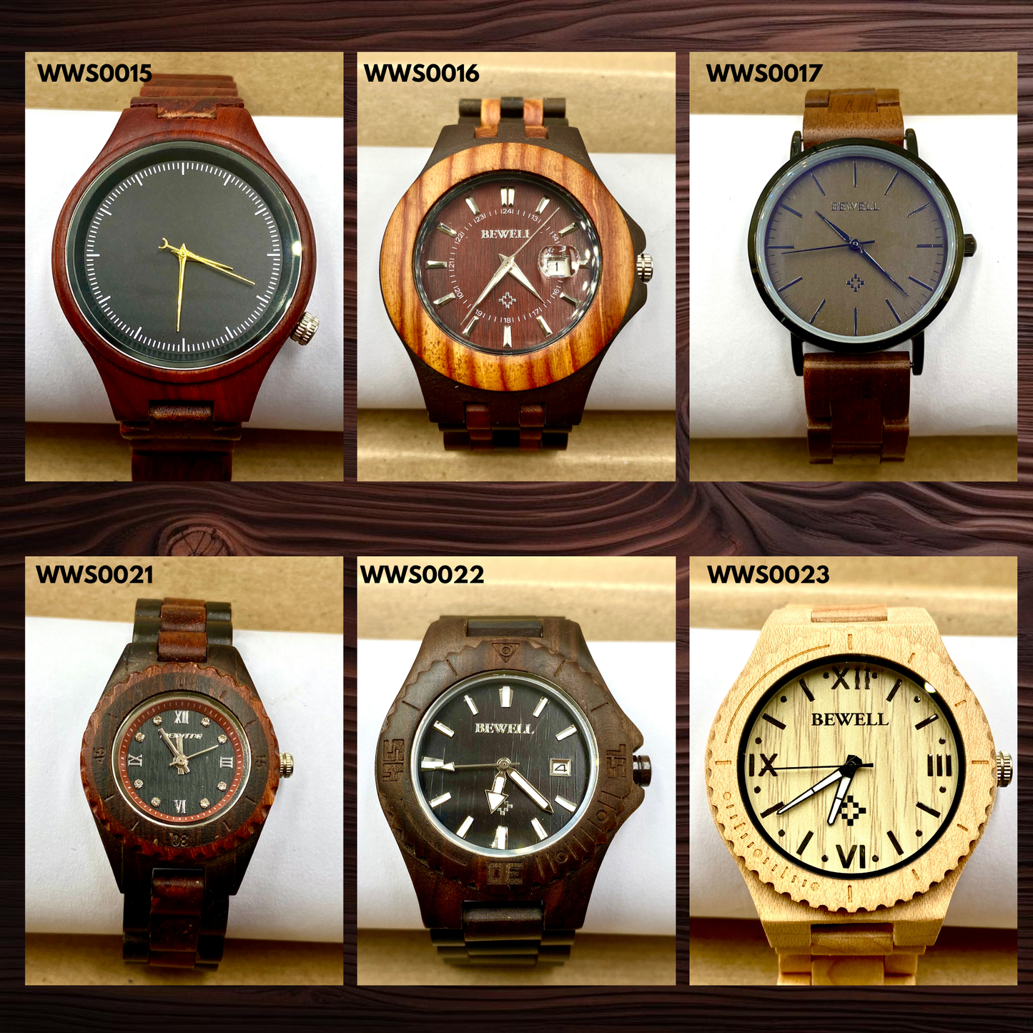 Wooden Watches - Wood Straps (WWS0015-17,21-23)