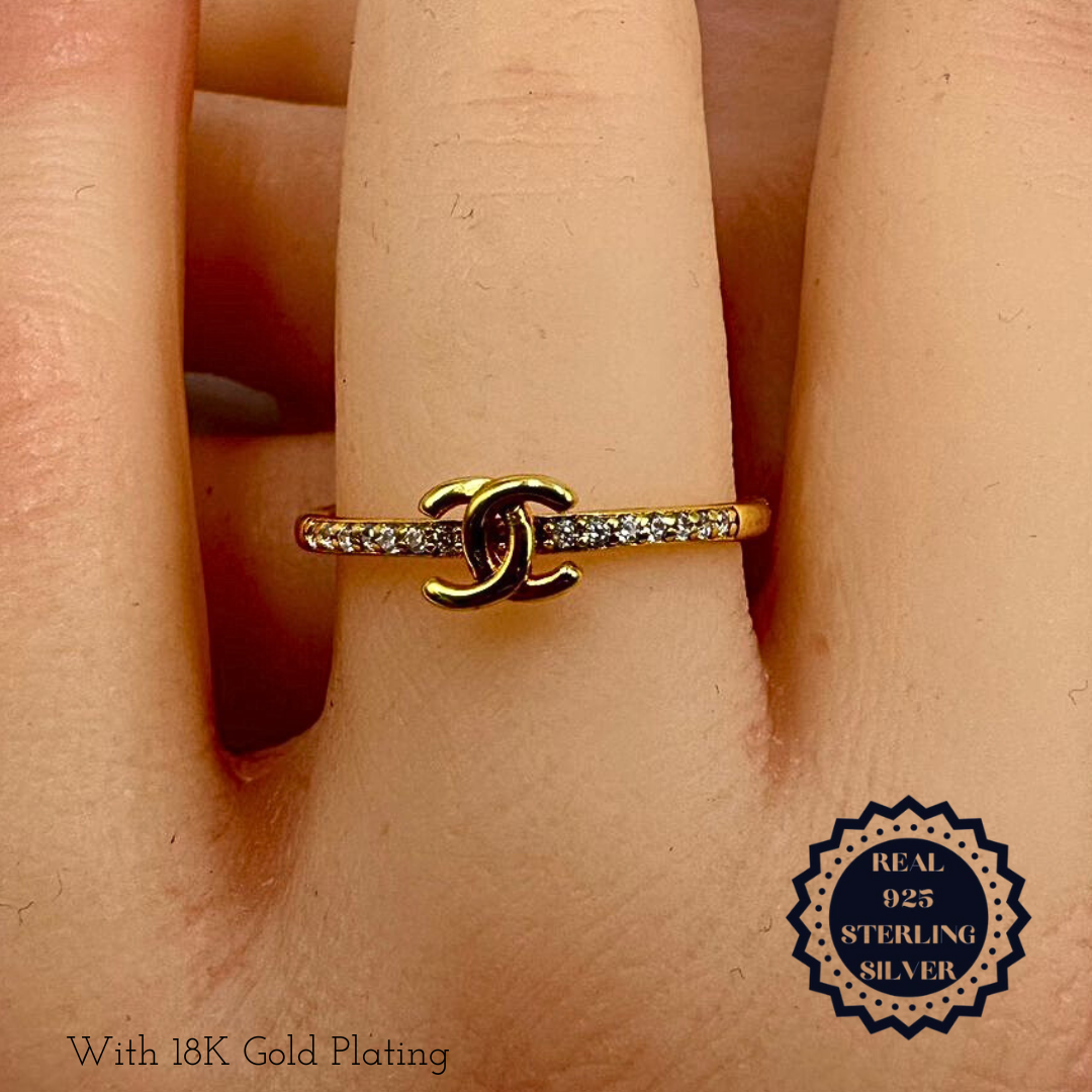 Sterling Silver/ Gold Plated Rings (SAR25003, SGAR25003)