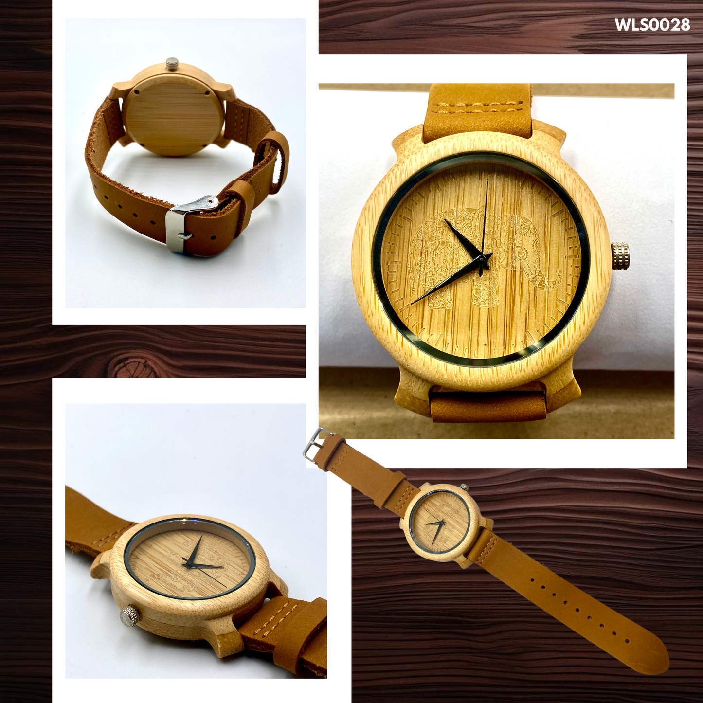 Wooden Watches - Leather Straps (WLS0025,26,28,33,36,40)