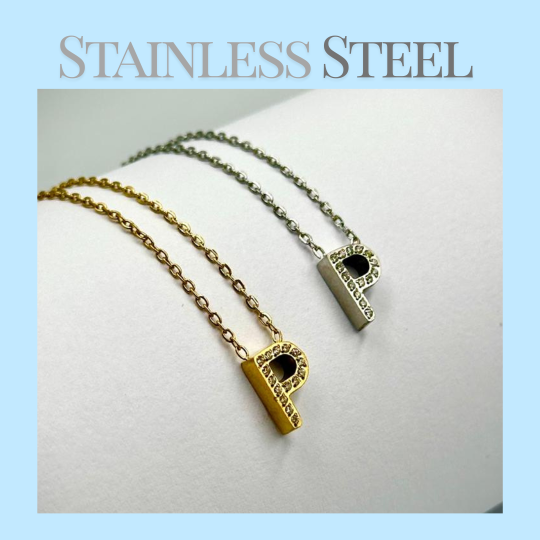 Initial Necklace - Stainless Steel