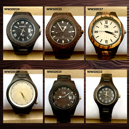 Wooden Watches - Wood Straps (WWS0024,25,27,29,31,33)