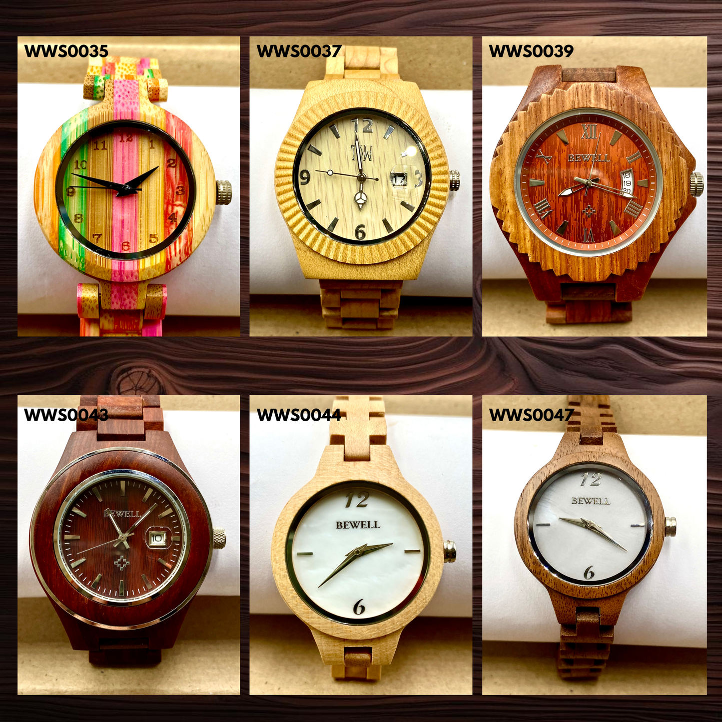 Wooden Watches - Wood Straps (WWS0035,37,39,43,44,47)