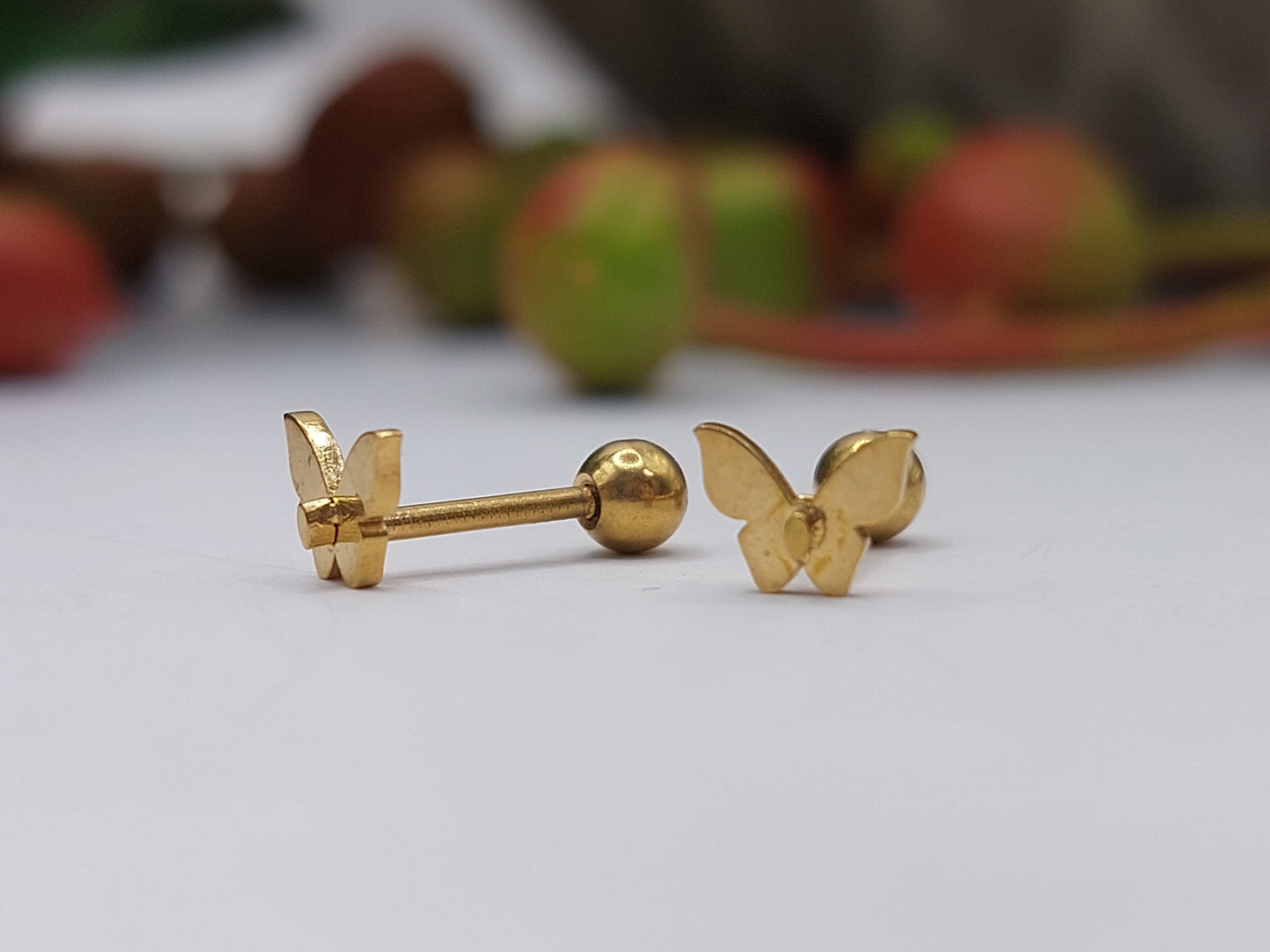 Butterfly Stainless Steel Earring Screw-In Stopper
